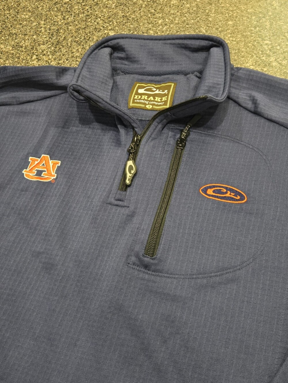 Drake Auburn Tigers Navy Performance Quarter Zip Men’s Small